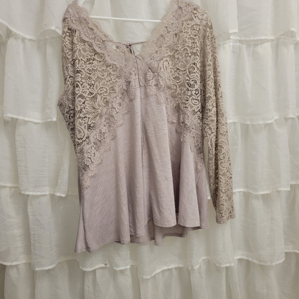 Lavender purple lace top
